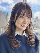 ザザアオヤマ(ZA/ZA AOYAMA)&nbsp;透明感コテ巻きワンカールプチレイヤーカット