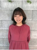 大人可愛い巻き髪スタイル/2wayシースルーバング/髪質改善カラー