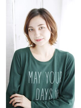 シュシュット(chouchoute) 夏美髪質改善アプリコットオレンジハイライトカラーくびれヘア23