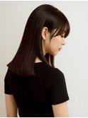 髪質改善 アッシュブラウン 艶髪 顔周りカット 縮毛矯正 20代