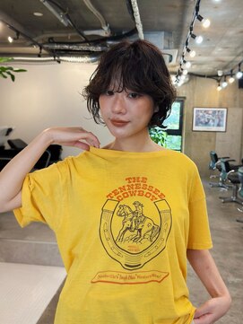 ヒュージ 表参道(huge) ショートボブ/ニュアンスパーマ/顔周りカット/20代30代