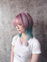 カプセル(capsule) ピンク × 水色 デザインカラー♪