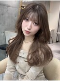 黒髪カタログ/オリーブグレー/ココアベージュ/小顔に見せるヘア