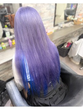 オズ 梅田店(OZ) ラベンダー×原色ブルー/エクステ80枚