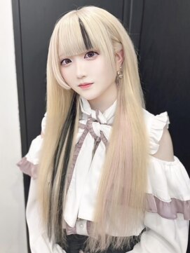 ラピステン 福岡天神 大名店(Lapis) エクステ/ブリーチ/ホワイトブロンド/ハイライト/ピンク/地雷