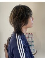 ココロヘアー ウィル 半田山店(Cocolo hair Will) ミディウルフ×ハイライトデザイン