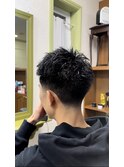 スパイキーショート×テーパーフェード