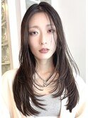 ダークラベンダー/くびれレイヤー/韓国巻き/顔周りカット/表参道