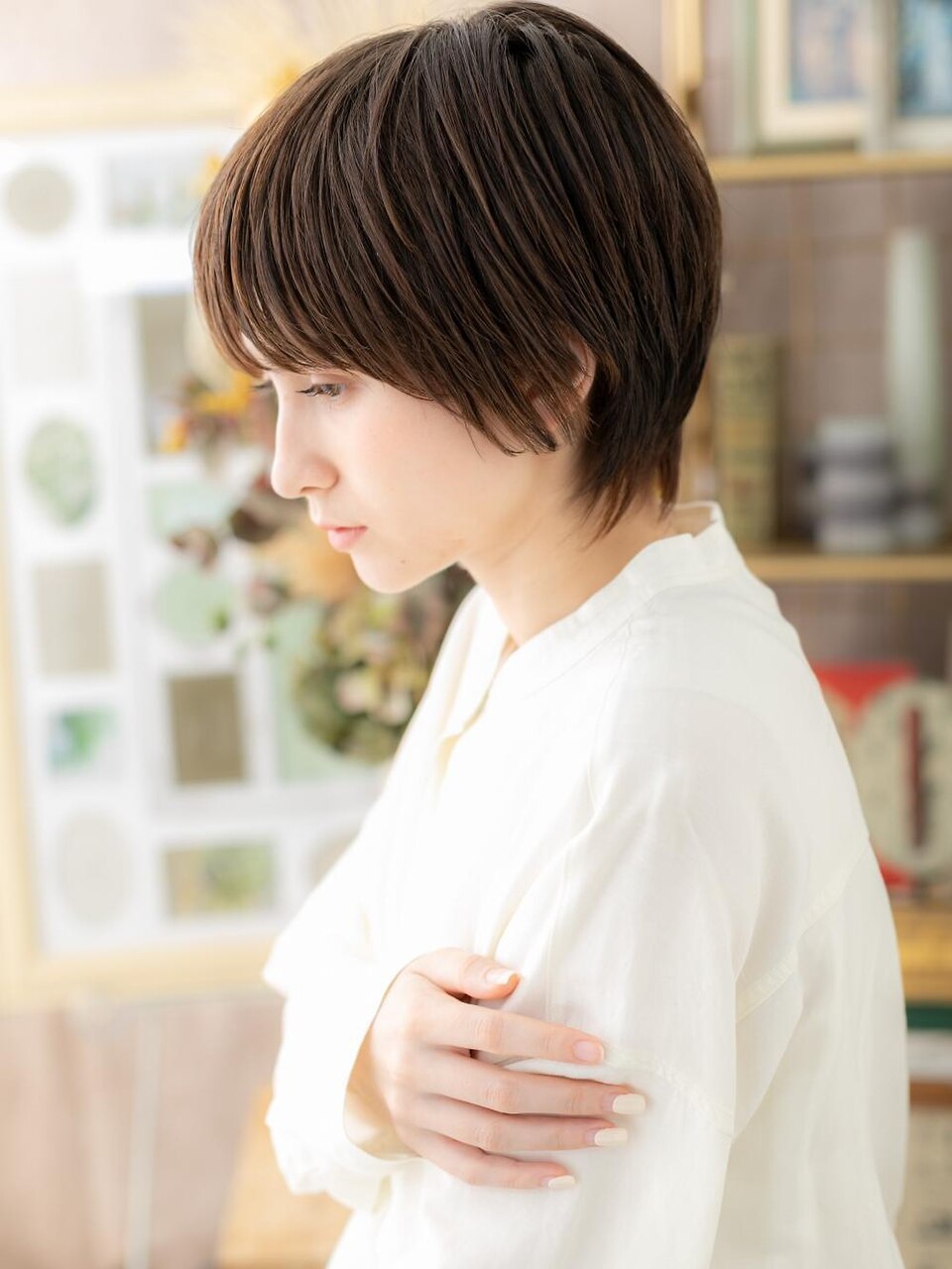 外国人風バイカラーマッシュウルフショートa上尾20代30代40代