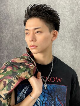 アーリー(Ali'i) 七三オールバックリバースアップバングビジネスショート