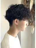 波巻きパーマ 刈り上げマッシュ 強め メンズパーマ