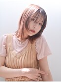 【unica緑地公園】春色ピンクヘアー×こなれミディウルフヘア