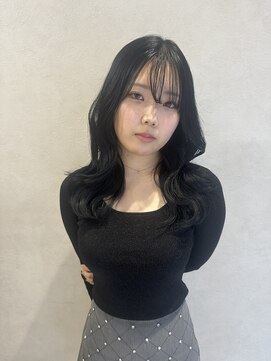 フレーム 博多店(FRAME) 韓国風レイヤー×ブルーブラック【福岡/博多】