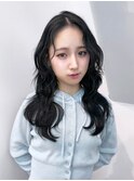 くびれヘアロング顔周りレイヤー_F20409