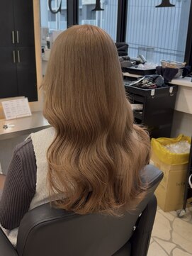 "ブリーチ2回"ミルクティーベージュ