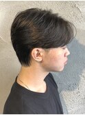 メンズセンターパートウルフニュアンスフェザーパーマ群馬高崎