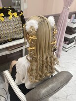 アリエス 渋谷駅西口店(Aries)&nbsp;編みたらしハートハーフツイン