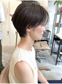 透明感カラー ボブ 前髪 ショート カラー ブリーチ&ダブルカラー