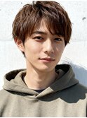 メンズマンバンマレットヘアマッシュメンズ波巻きパーマ