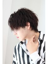 ルーシー 渋谷(LUCEY)&nbsp;センターパートフェザーパーマシャドウパーマメンズパーマ