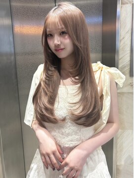 ボタン 熊本(VOTAN) 韓国ヘア/レイヤーカット/前髪/顔まわり/ミルクティー/ブリーチ