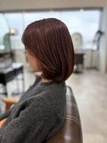 カットインリコ(CUT IN Rico)&nbsp;ミディアムボブ &オレンジベージュカラー