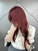 ラボヌールヘアーレーヴ 池袋店(La Bonheur hair reve)&nbsp;ワインレッドカラー／レイヤー/似合わせ/佐藤
