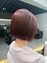 トイロ 横浜(Toiro)&nbsp;ピンクブラウンワンレンボブ切りっぱなしボブ