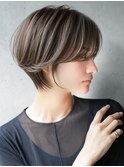 大人可愛い30代40代50代小顔◎マッシュショートボブ丸みカット