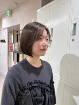 フェイス 石川町 (FACE)&nbsp;ボブ×ミニボブ×切りっぱなしボブ×オリーブカラー×横浜