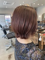 カノエ 下松店(canoe)&nbsp;くびれボブ×ピンクベージュ