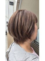 ヘアーズ ロッソ テラス(hair's ROSSO TERRACE)&nbsp;ショートボブ×ピンクベージュ