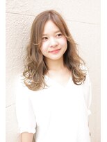 アグランテトラ 野田阪神店(a Gland tetra)&nbsp;無造作ウェーブワンカールハイレイヤー×大人グレージュスタイル