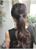 簡単スタイリング＊ほんわりポニーテール