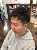 ツーブロック+アップバングスタイル