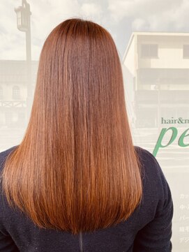 ペリドットエフ(peridot f) 縮毛矯正 ストレート うるツヤ ロング 30代 40代 50代 60代