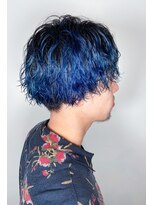 フロート 小阪店(float) ブルーカラー_マロンベージュ Aラインボブ かきあげ