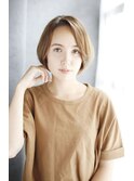 吉祥寺/大人かわいいマッシュショートボブカーキグレージュ/070