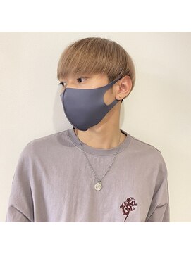 ニコフクオカヘアーメイク(NIKO Fukuoka Hair Make) 「NIKO」ミルクティーベージュメンズマッシュ 福岡天神