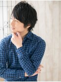 くせ毛カットで無造作束感ショートウルフM