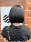【117hair garage】シンプルボブ_ポイントブリーチ
