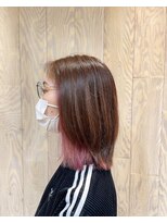 ヘアートゥリース 武蔵小杉店(hair trees)&nbsp;「デザインカラー」ピンク系のインナーカラー