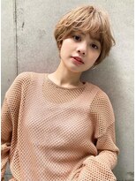 ヴィオットバイサロン(Viot by Salon)&nbsp;丸みショート／シースルーバング／柔らかベージュカラー【櫻井】