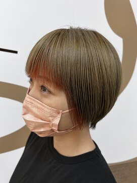 アネックスジャパン ゆめタウン高松店(ANNEX JAPAN) ショートカット×グレージュ/インナーオレンジ