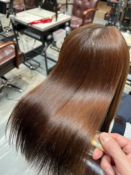 アディクト 東陽町西口(addict) うねりを抑える縮毛矯正＿韓国風ブラウン＿ミディアム［東陽町］