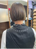 ぱつっとラインのストレートボブ☆【別府】