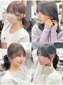 韓国×顔まわりカット×レイヤーカット×グレージュ