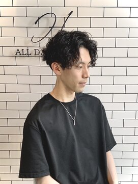 オールデイハローズ 京都駅前店(ALL DAY HELLO`S) ２０代イケメンビジネスニュアンスパーマ【京都駅】３０代４０代