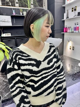 チュダック(ChuDuck) 韓国風《ライムグリーン》ハイトーン/ケアブリーチ/ダブルカラー