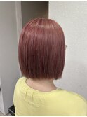 ピンクカラーシアーカラーボブヘア成増地下鉄成増大山